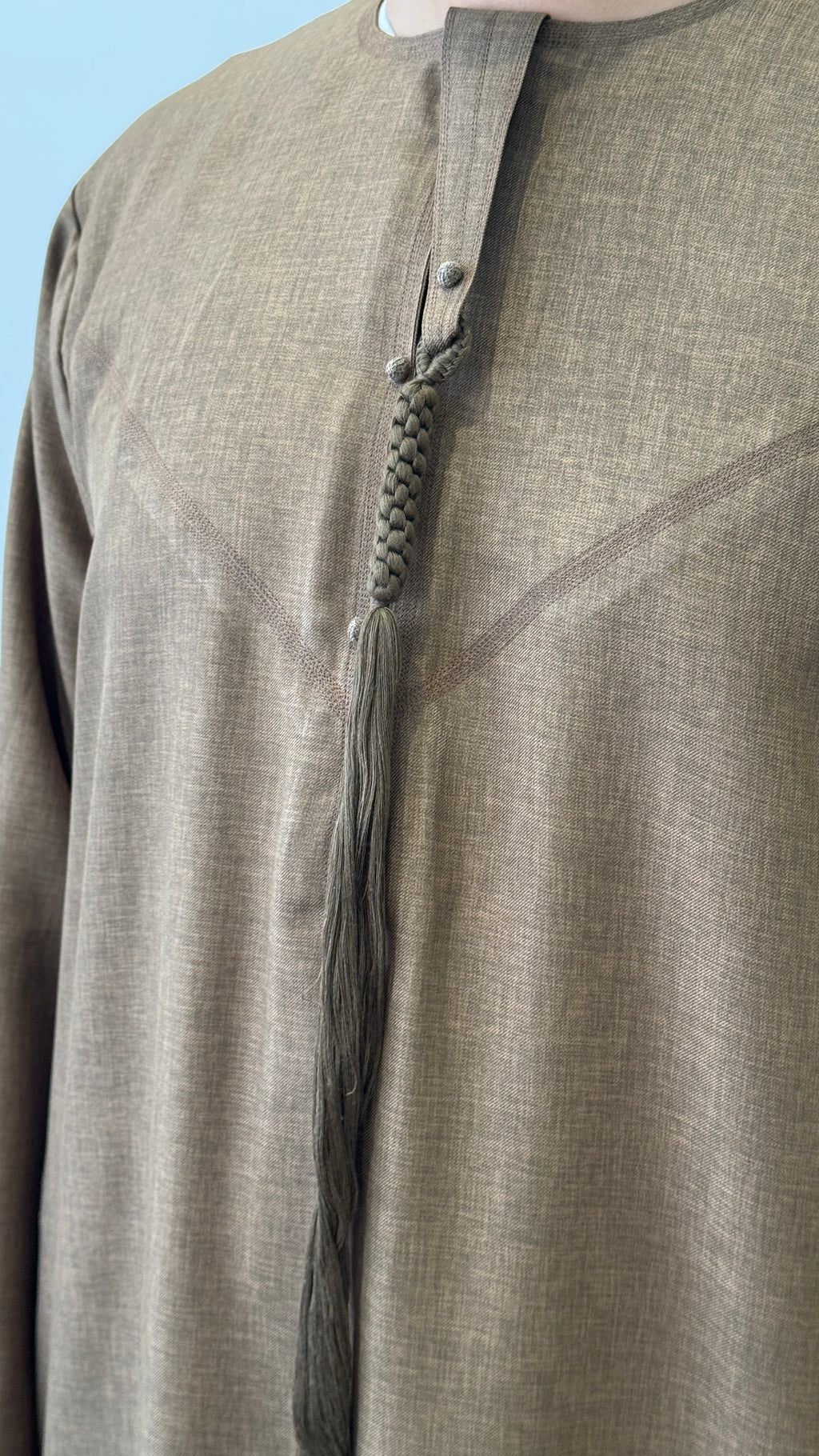 Premium Dune Brown Cotton Emirati Thobe