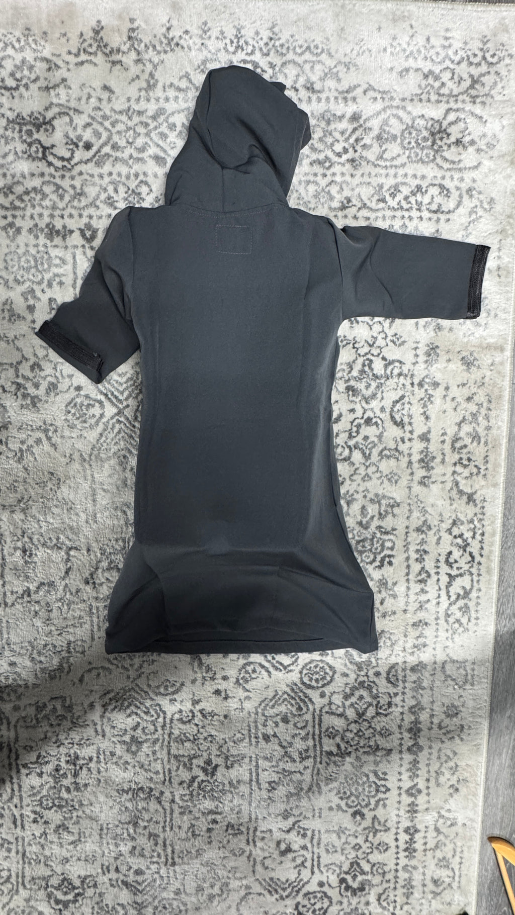 Kids Charcoal Hooded Djellaba Thobe
