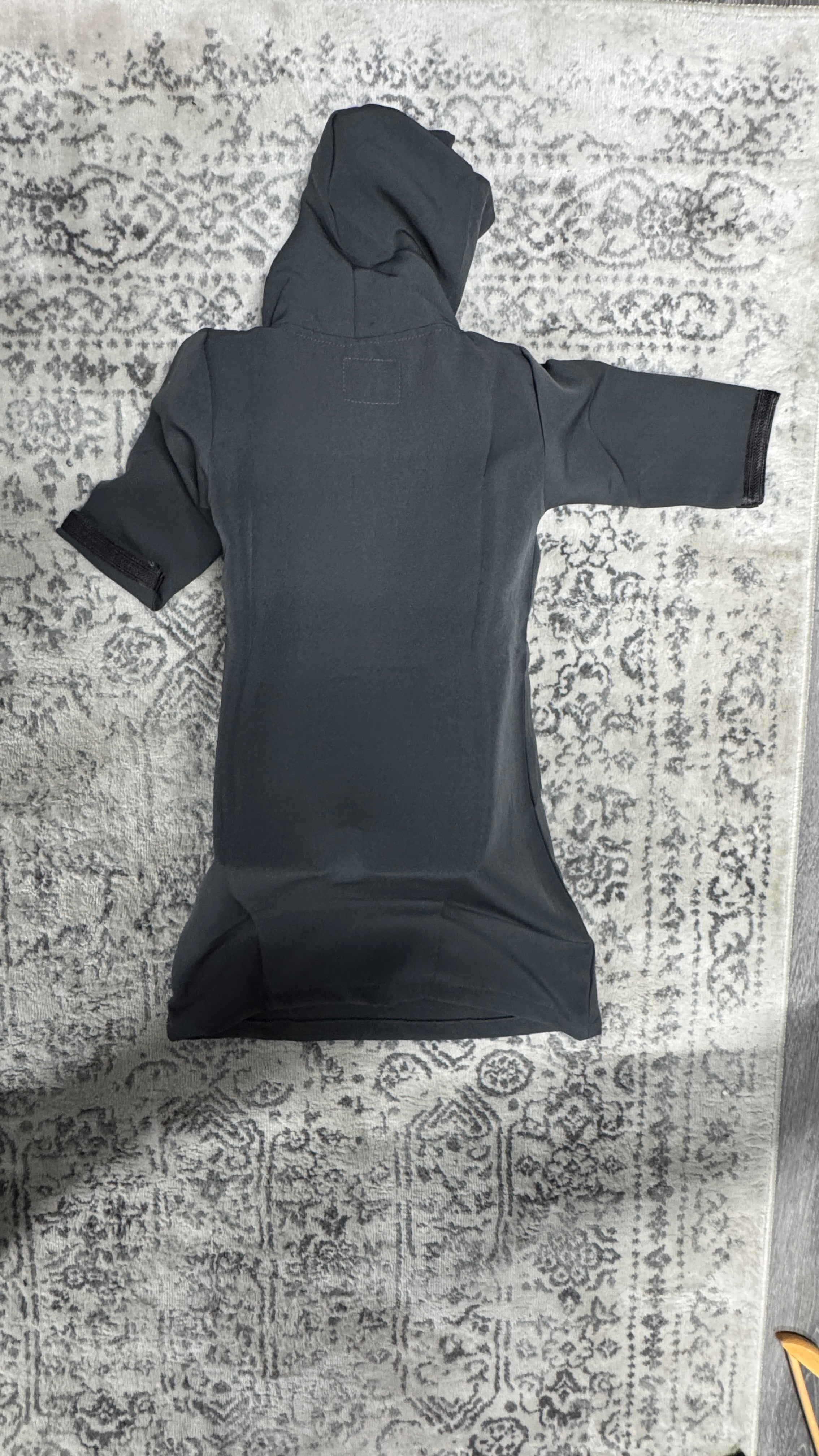 Kids Charcoal Hooded Djellaba Thobe