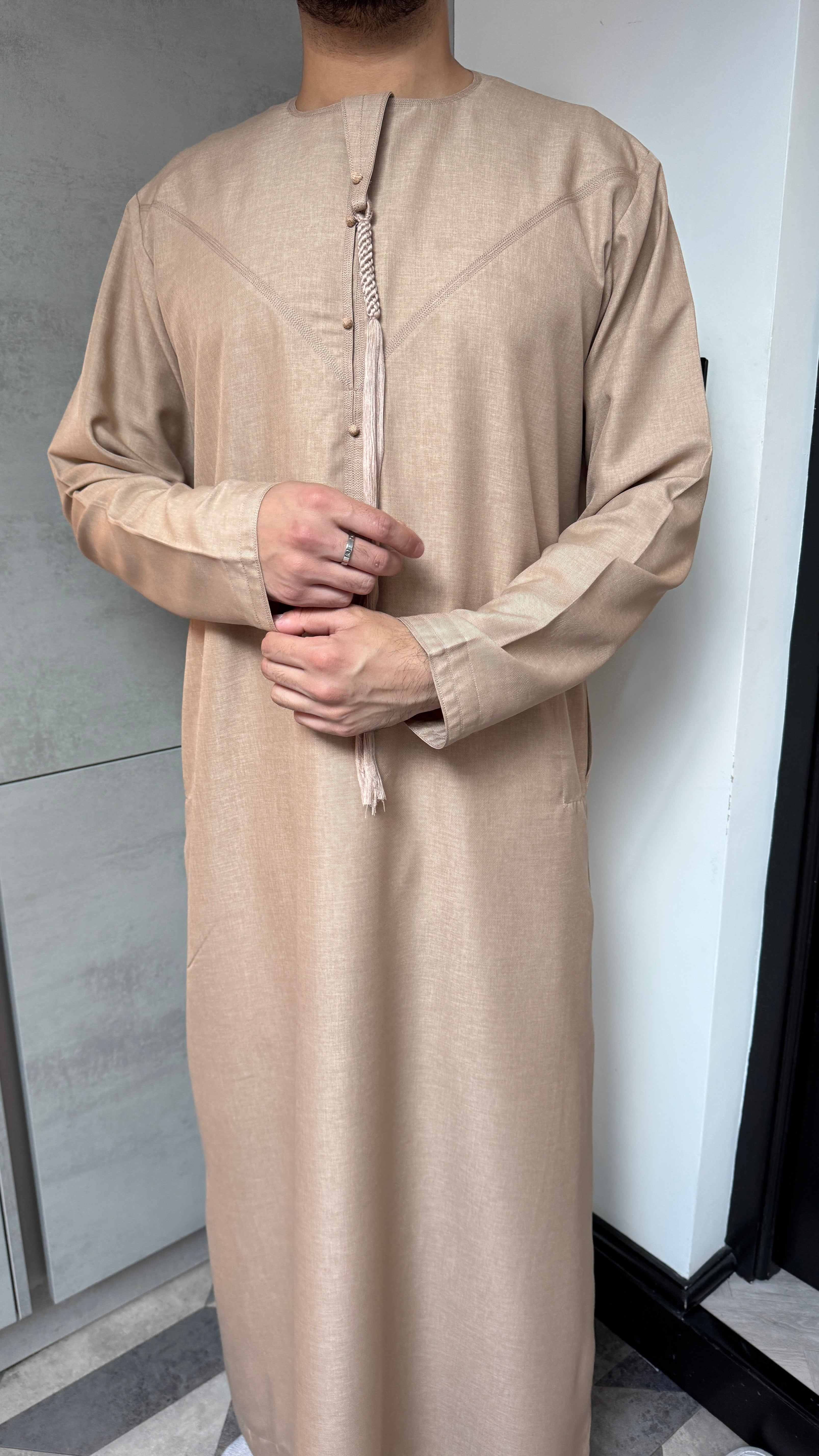 Premium Tan Cotton Emirati Thobe