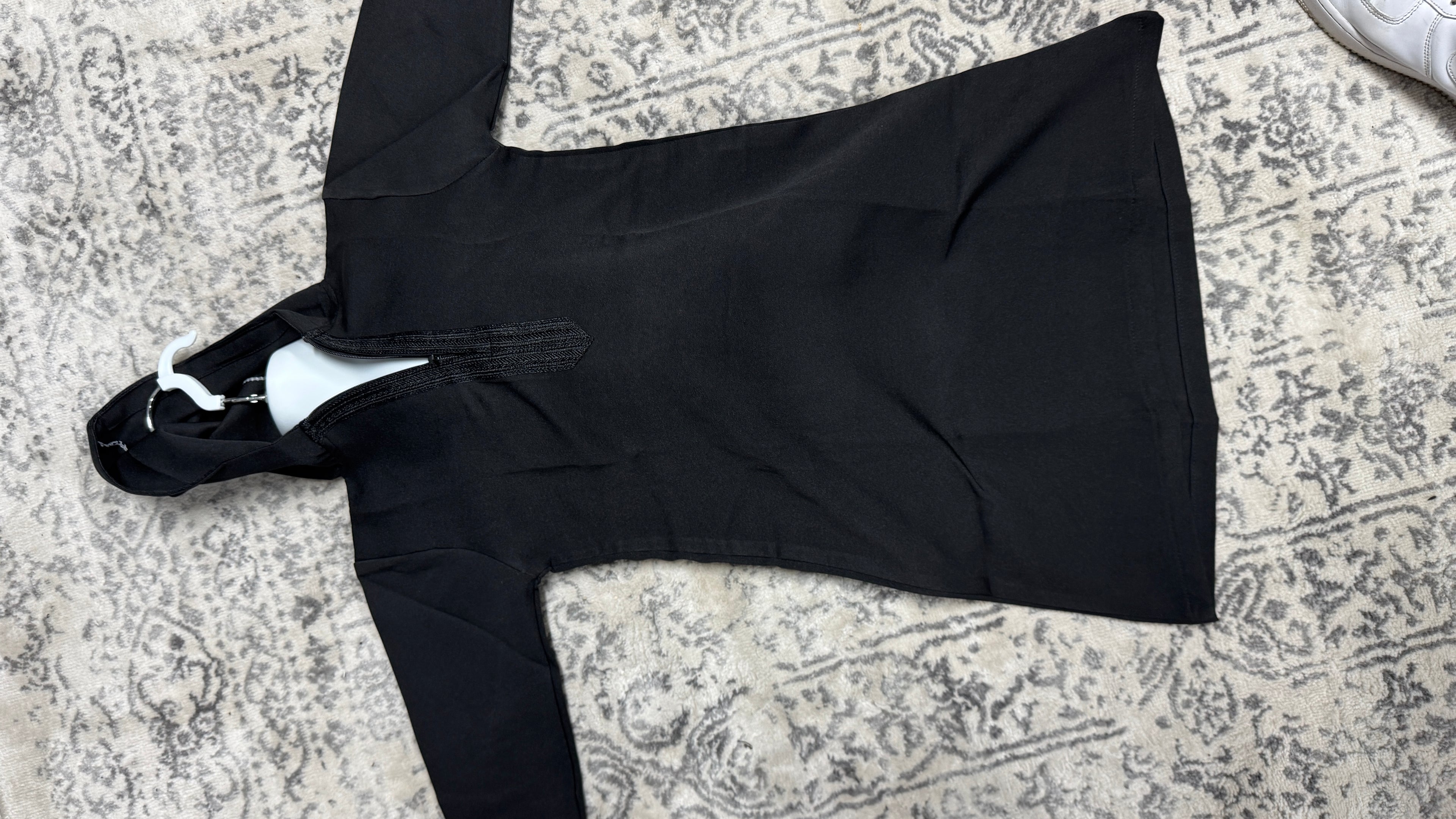 Kids Black Hooded Djellaba Thobe