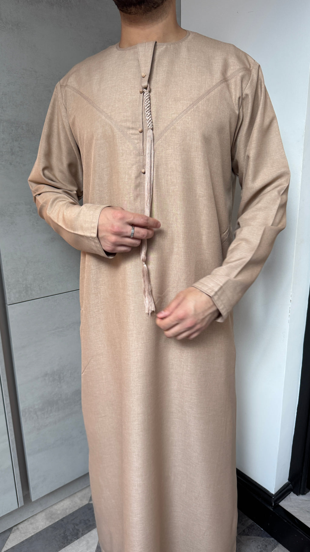 Premium Tan Cotton Emirati Thobe
