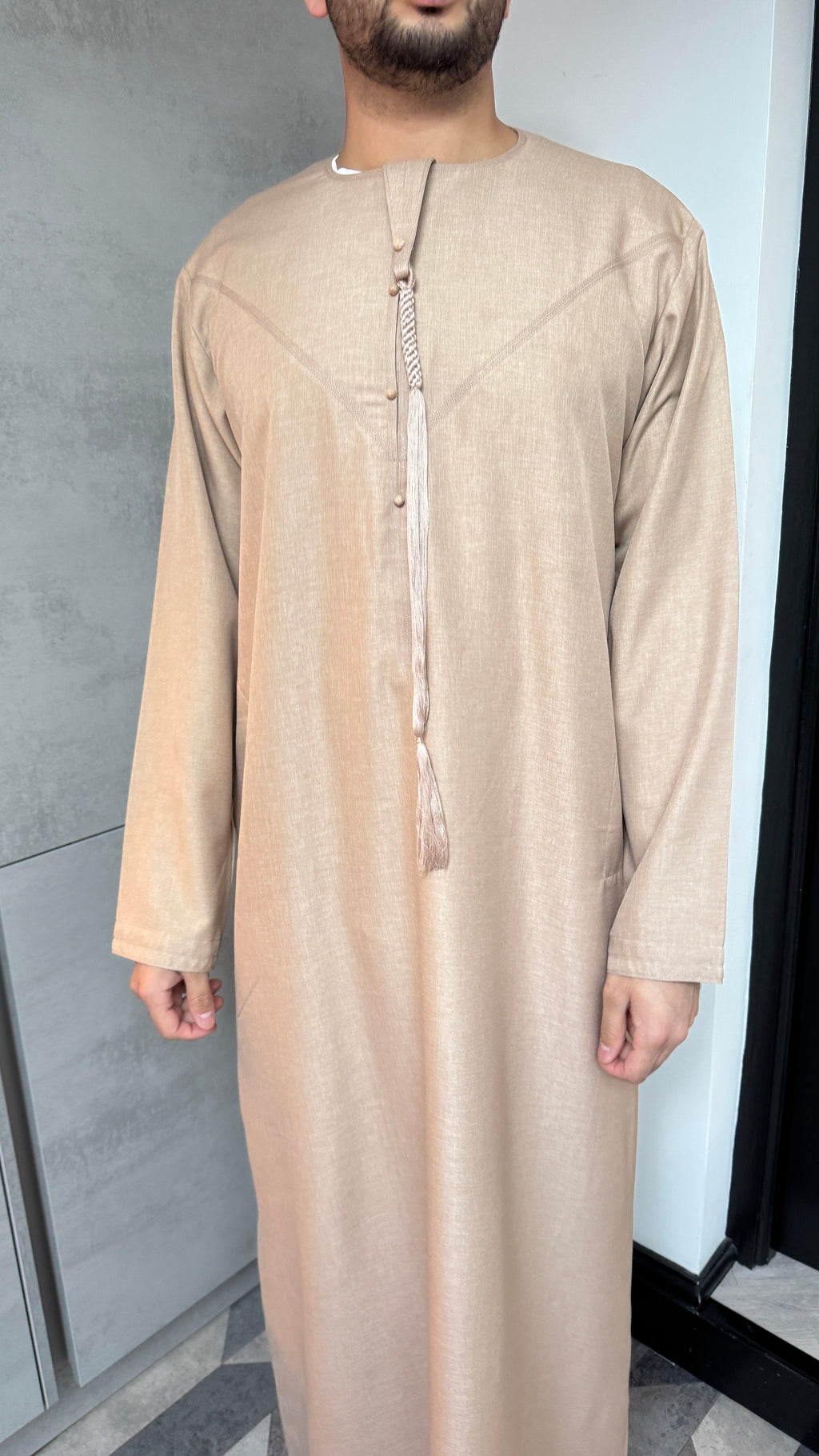 Premium Tan Cotton Emirati Thobe