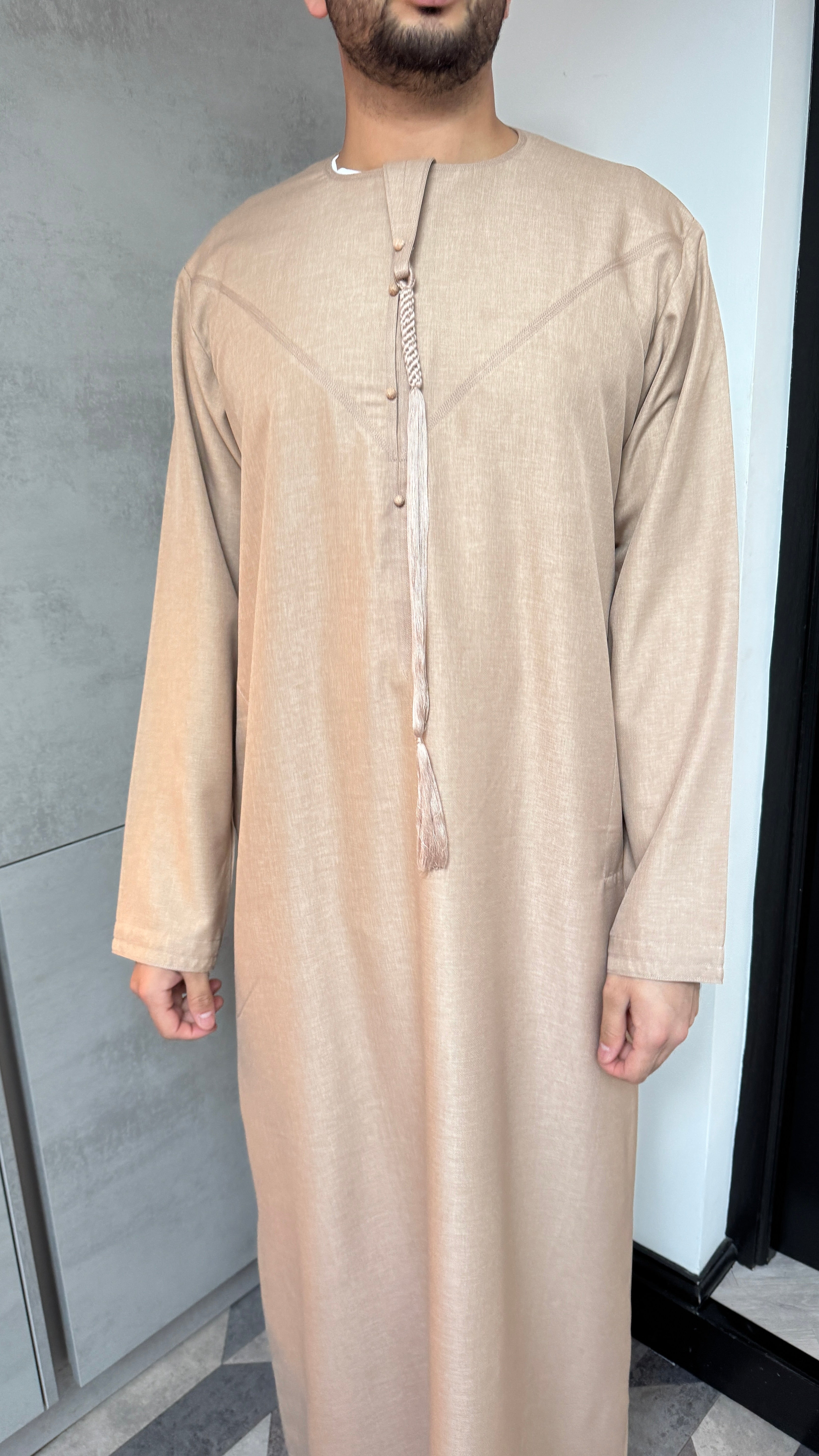Premium Tan Cotton Emirati Thobe